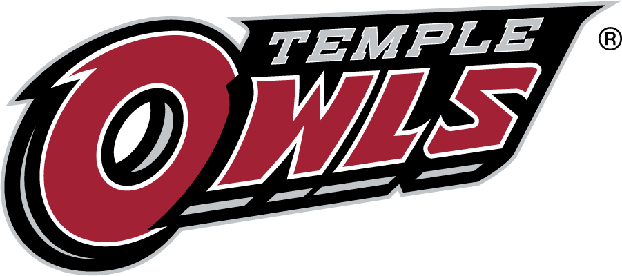 Temple Owls 2014-2020 Wordmark Logo v8 iron on transfers for T-shirts